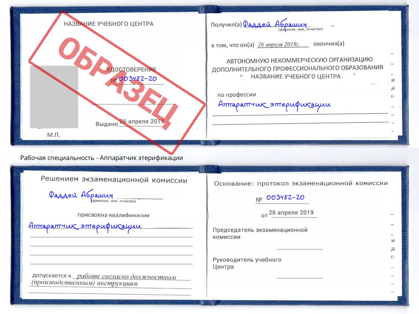 Аппаратчик этерификации Богданович