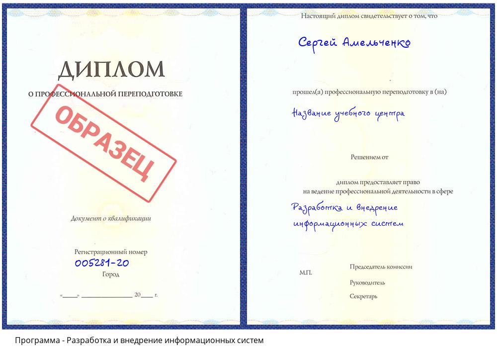 Разработка и внедрение информационных систем Богданович