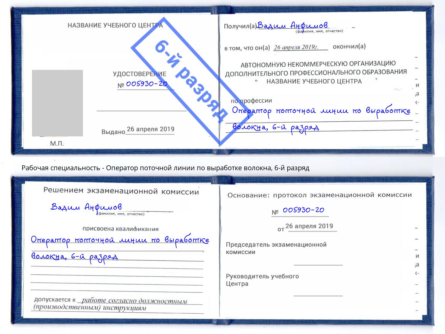 корочка 6-й разряд Оператор поточной линии по выработке волокна Богданович